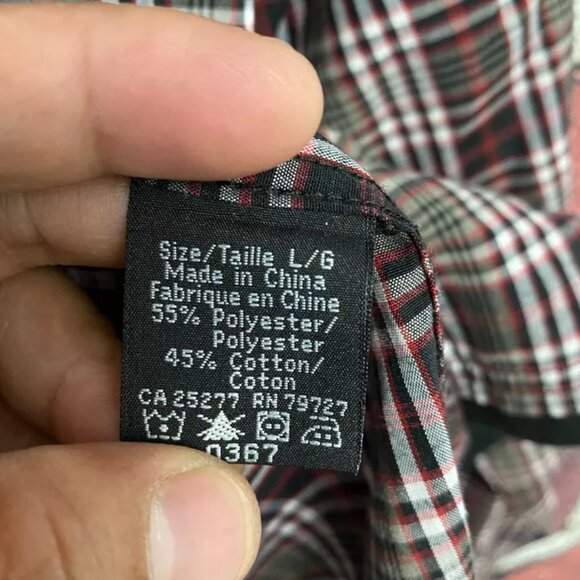 Airwalk Shirt Men Size L Brown Long Sleeve Plaid Button Down Skater Skateboard - Picture 9 of 9